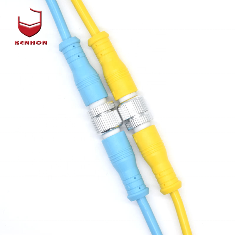 m12 m15 high quality 2 pin 3pin 4pin 5pin street light waterproof duty wires 9pin round connector Featured Image
