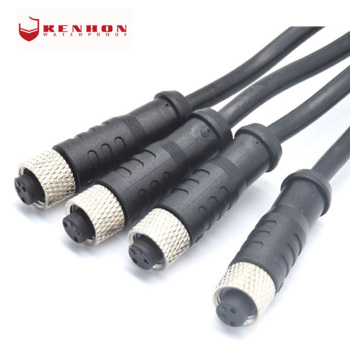 M8 IP 68  Power Car Electrical Cable 3 4 Pin Water Proof Female Male 2M Connector Featured Image