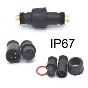 M12 Male And Female Cabel Wire Joint Connector Ip65 Ip66 Ip67 2pin 3pin 4pin 5pin Electrical Waterproof Connector For Led Strip