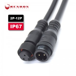 电线插头 Ip67 Ip68 公母防水 M12 电缆 2 3 4 5 6 7 针连接器