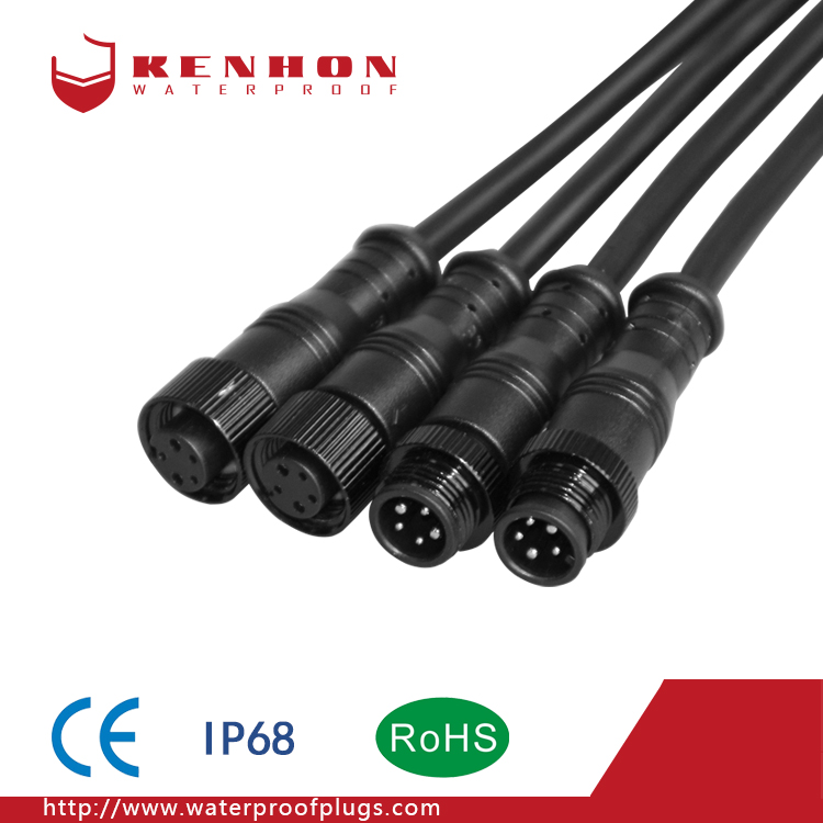 Factory M18 M12 M8 2 3 4 5 6 7 8 9 Pin Wholesale Waterproof Ip67 Ip68 Power Cable Plug Cable Connector Featured Image