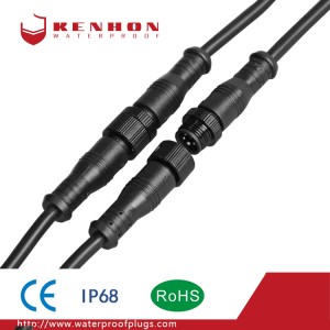 M12 Male And Female Cabel Wire Joint Connector Ip65 Ip66 Ip67 2pin 3pin 4pin 5pin Electrical Waterproof Connector For Led Strip