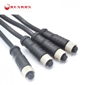 M8 IP 68  Power Car Electrical Cable 3 4 Pin Water Proof Female Male 2M Connector