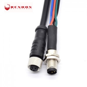 Factory 2 3 4 5 Pin Electric Wire Cable M8 Waterproof 3pin Connector