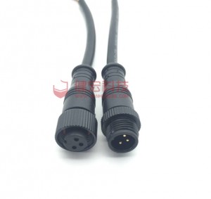 M12 8 PIN Power signal controller cable male female waterproof led wire connector