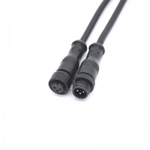 Kenhon M12 2pin 3pin Male Female Waterproof Electric Cable Ip67 Connector For Garden Led Lighting