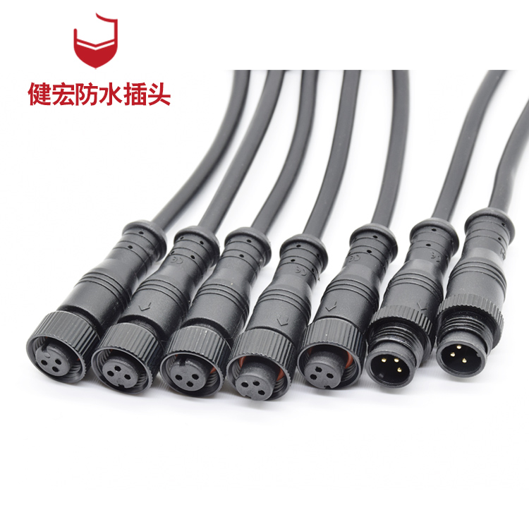 M12 Male Female Waterproof IP67 6pin LED Strip Light Extension Cable Power Cord Connector Featured Image