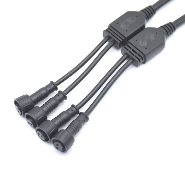 Factory wholesale 12 Volt 2 Pin Waterproof Connector - One To Two Waterproof Connector Plug – Kenhon