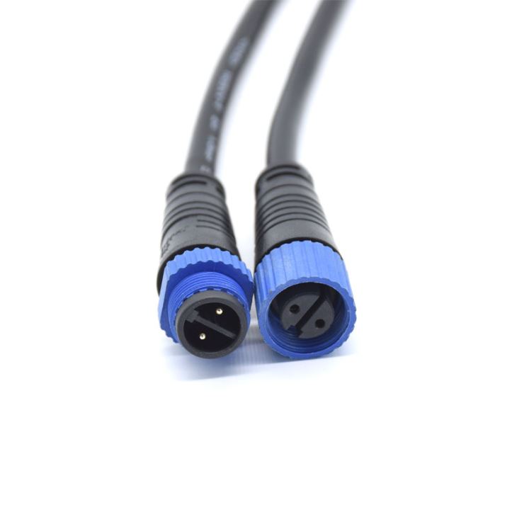 Waterproof Connector 2 Pin Led - M15 2PIN IP68 Blue Head Waterproof Connector – Kenhon Featured Image